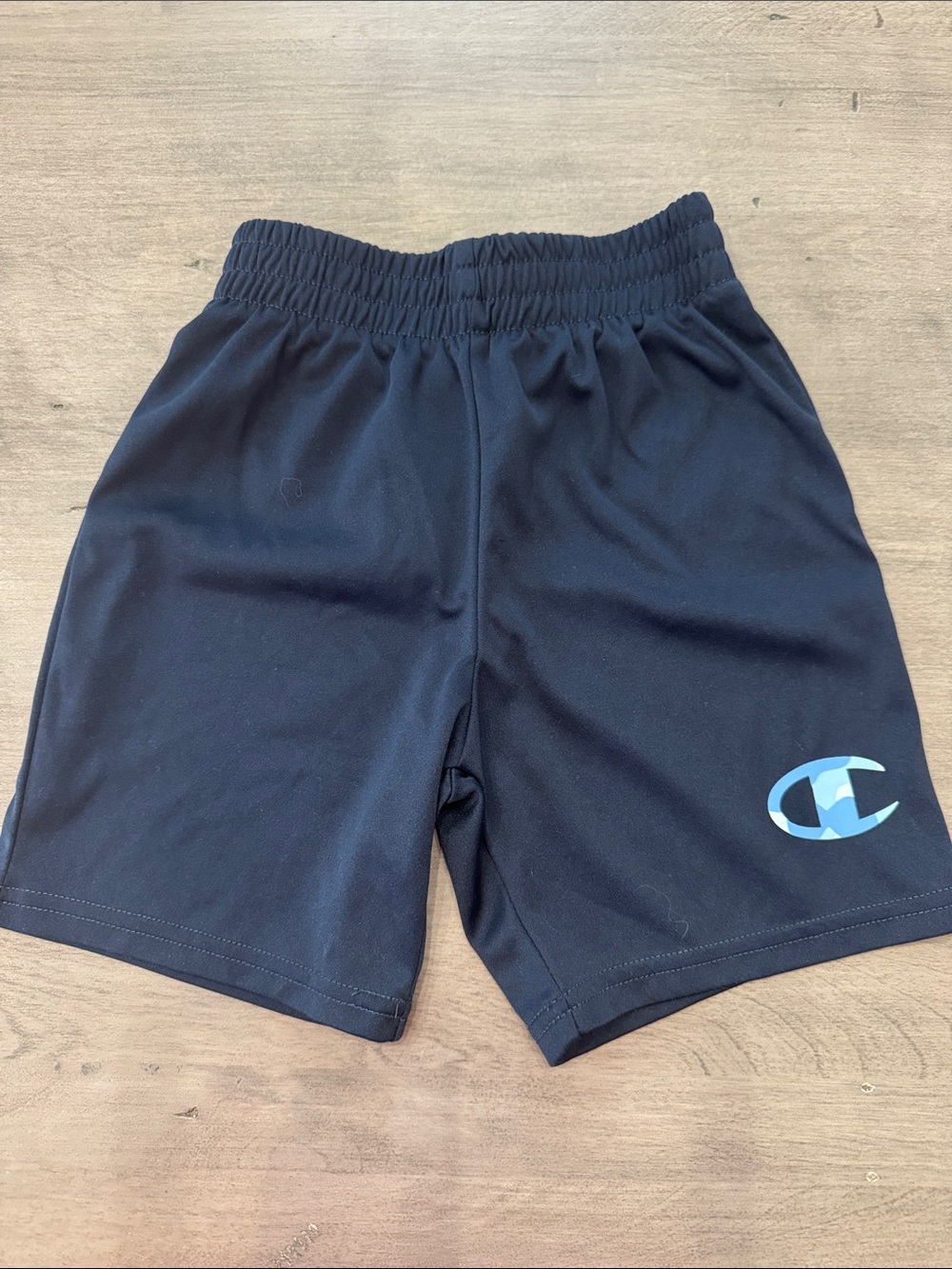 Champion Navy Boys' Athletic Shorts with Blue C Logo